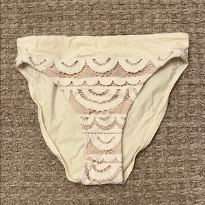 Pilyq Cream Lace Bikini Bottom